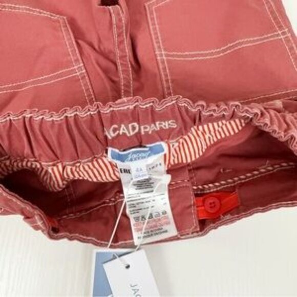 NWT Jacadi 🩳 Mauve Red Boys Cargo Shorts - Picture 3 of 4